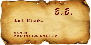 Bart Bianka névjegykártya