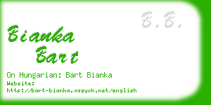 bianka bart business card